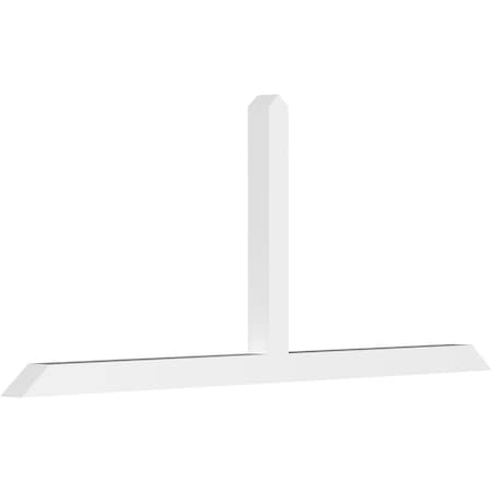 Ekena Millwork Portland Architectural Grade PVC Gable Bracket, 96"W x 40"H x 4"D x 4"F, 10/12 Pitch GBP096X40X0404POR00